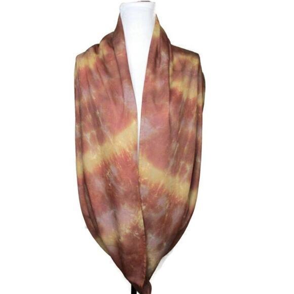 NEW Artisan Hand-Dyed Scarf Infinity Wrap Galaxy Tie Dyed Print‎ One Size - Picture 4 of 6